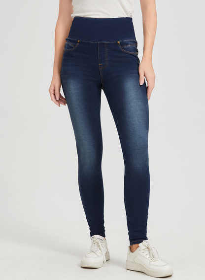 High Waisted Wide Leg Stretchy knitted Jeans