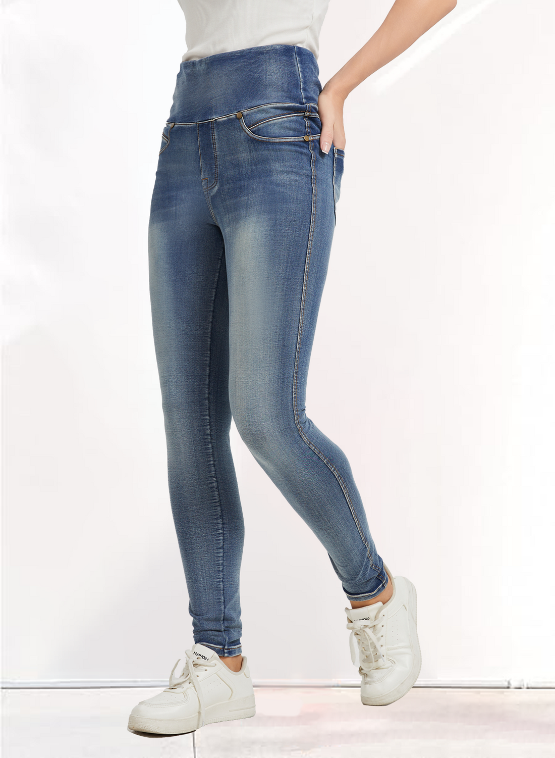 Wide Leg Jeans for Women ，High Waisted Stretchy Jeans ，Durable Breathable Straight Leg ，Denim Trousers Comfortable Fashionable Casual Wear Perfect for Everyday Style